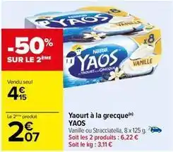 Carrefour Yaos - yaourt à la grecque offre