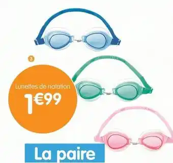 b&m 3 lunettes de natation offre