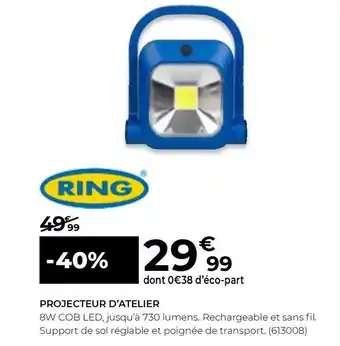 Feu Vert Ring projecteur d’atelier offre