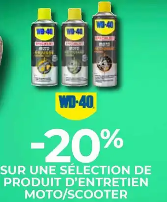 Wd-40 bon plan sur une sélection de produit d’entretien moto/scooter de la marque wd-40
