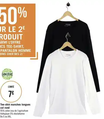 Géant Casino Tee-shirt manches longues col rond offre