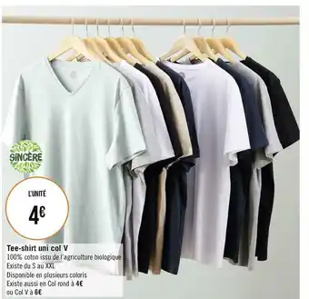 Tee-shirt uni col v