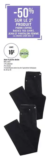 Jean 5 poche denim