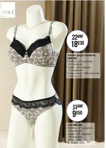 Géant Casino Obeline soutien gorge armatures offre