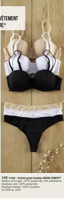 Géant Casino Soutien-gorge bandeau micro concept offre