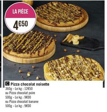 Pizza chocolat noisette