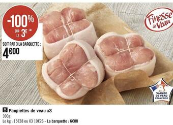 Paupiettes de veau x3