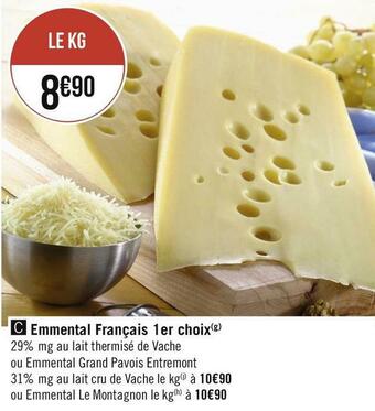 Emmental français 1er choix