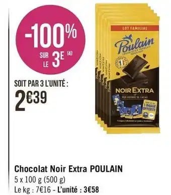 Poulain chocolat noir extra