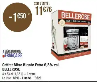 Géant Casino Bellerose coffret bière blonde extra 6,5% vol. offre
