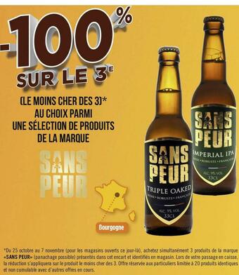 Géant Casino Sans peur bon plan sur une sélection de produits de la marque sans peur offre