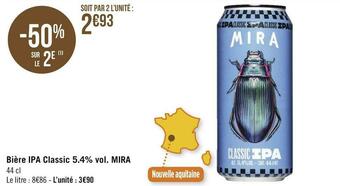 Géant Casino Mira bière ipa classic 5.4% vol. offre