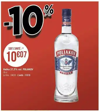 Géant Casino Poliakov vodka 37,5% vol. offre