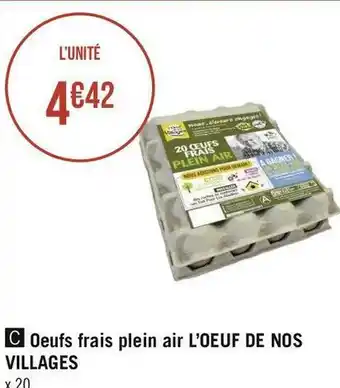 Géant Casino L’oeuf de nos villages oeufs frais plein air offre