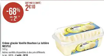 Nestlé crème glacée vanille bourbon la laitière