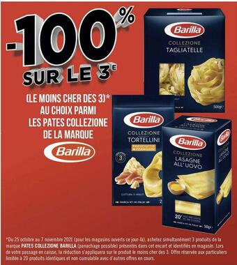Barilla bon plan sur les pates collezione de la marque barilla