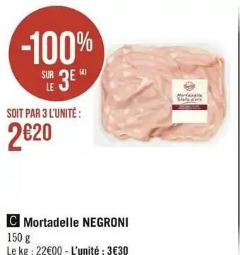 Géant Casino Negroni mortadelle offre