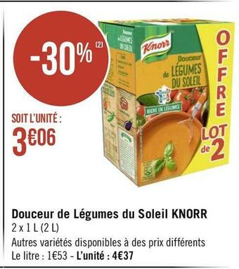 Knorr douceur de légumes du soleil