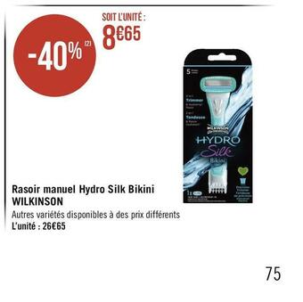 Wilkinson rasoir manuel hydro silk bikini