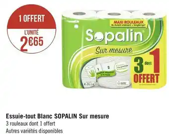 Sopalin essuie-tout blanc sur mesure