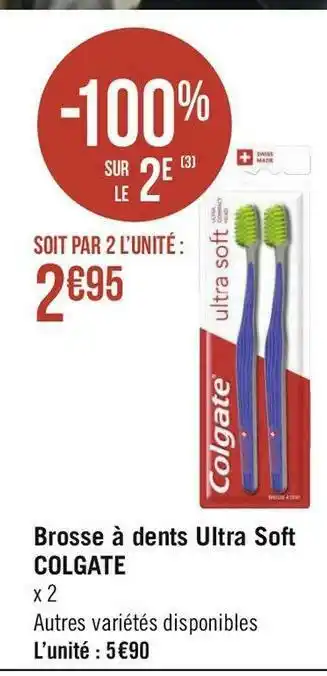 Colgate brosse à dents ultra soft