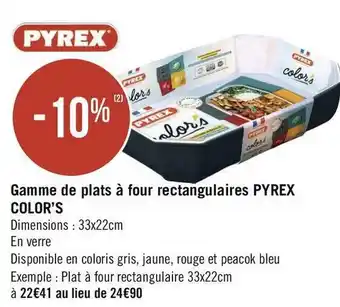 Géant Casino Pyrex bon plan sur une gamme de plats à four rectangulaires da la marque pyrex offre