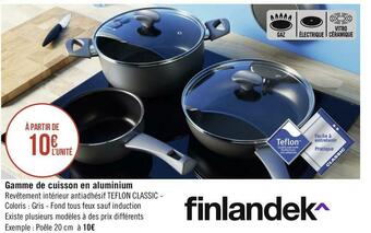 Finlandek gamme de cuisson en aluminium