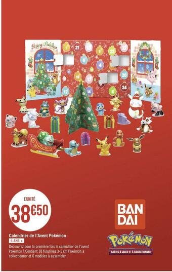 Géant Casino Calendrier de l’avent pokémon offre