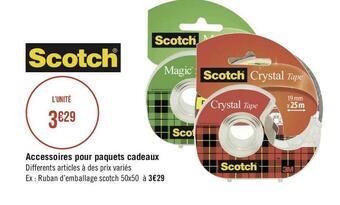 Géant Casino Scotch accessoires pour paquets cadeaux offre