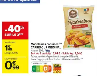 Carrefour Market Carrefour madeleines coquilles original offre