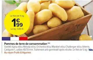 Carrefour Market Pommes de terre de consommation offre