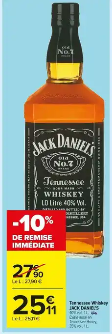 Carrefour Market Jack daniel’s tennessee whiskey offre