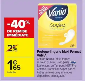 Carrefour Market Vania protège-lingerie maxi format offre