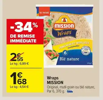 Carrefour Market Mission wraps offre