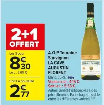 Touraine sauvignon a.o.p la cave augustin florent