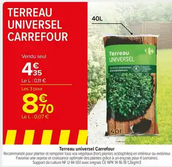 Carrefour Market Carrefour terreau universel offre