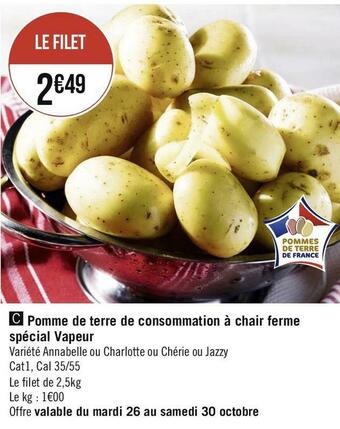 Géant Casino Pomme de terre de consommation à chair ferme spécial vapeur offre
