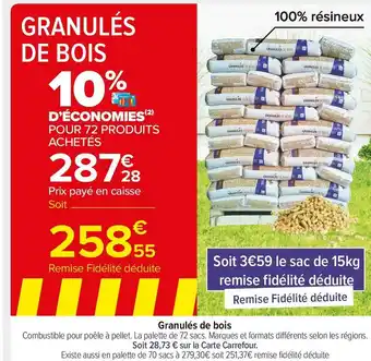 Carrefour Market Granulés de bois offre