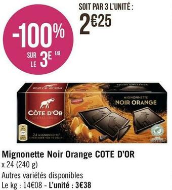 Géant Casino Côte d’or mignonette noir orange offre