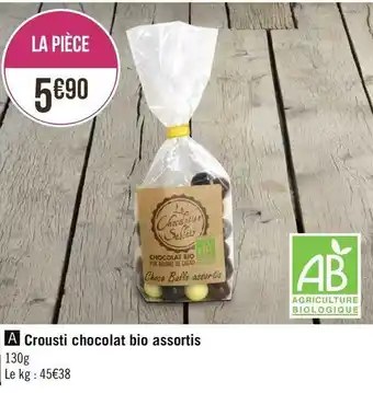 Crousti chocolat bio assortis