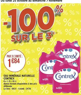 Géant Casino Contrex eau minérale naturelle offre