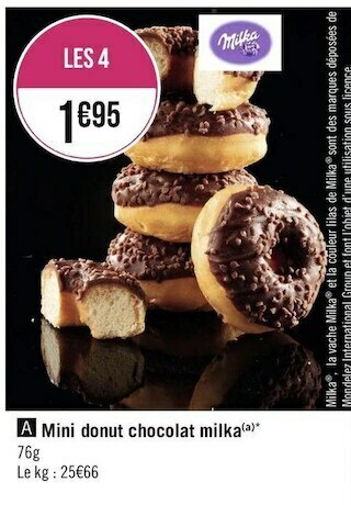 Milka mini donut chocolat milka