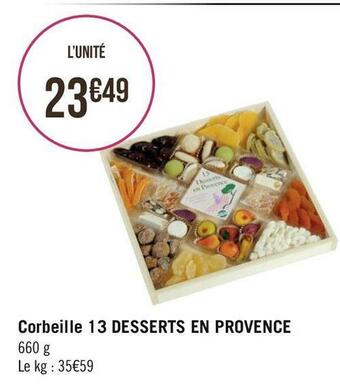 Géant Casino Desserts en provence corbeille 13 offre