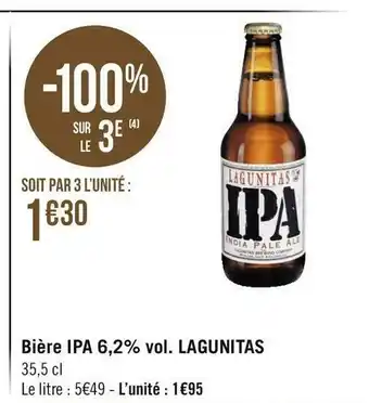 Lagunitas bière ipa 6,2% vol.