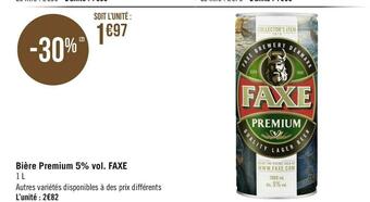 Faxe bière premium 5% vol.