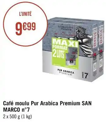 Géant Casino San marco café moulu pur arabica premium n°7 offre