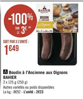 Bahier boudin à l’ancienne aux oignons