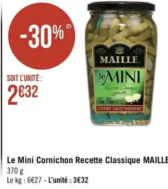 Maille le mini cornichon recette classique