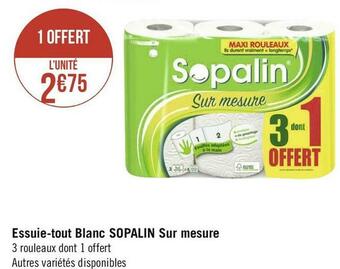 Sopalin essuie-tout blanc sur mesure