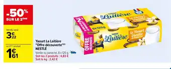 Carrefour Yaourt La Laitière Offre découverte offre